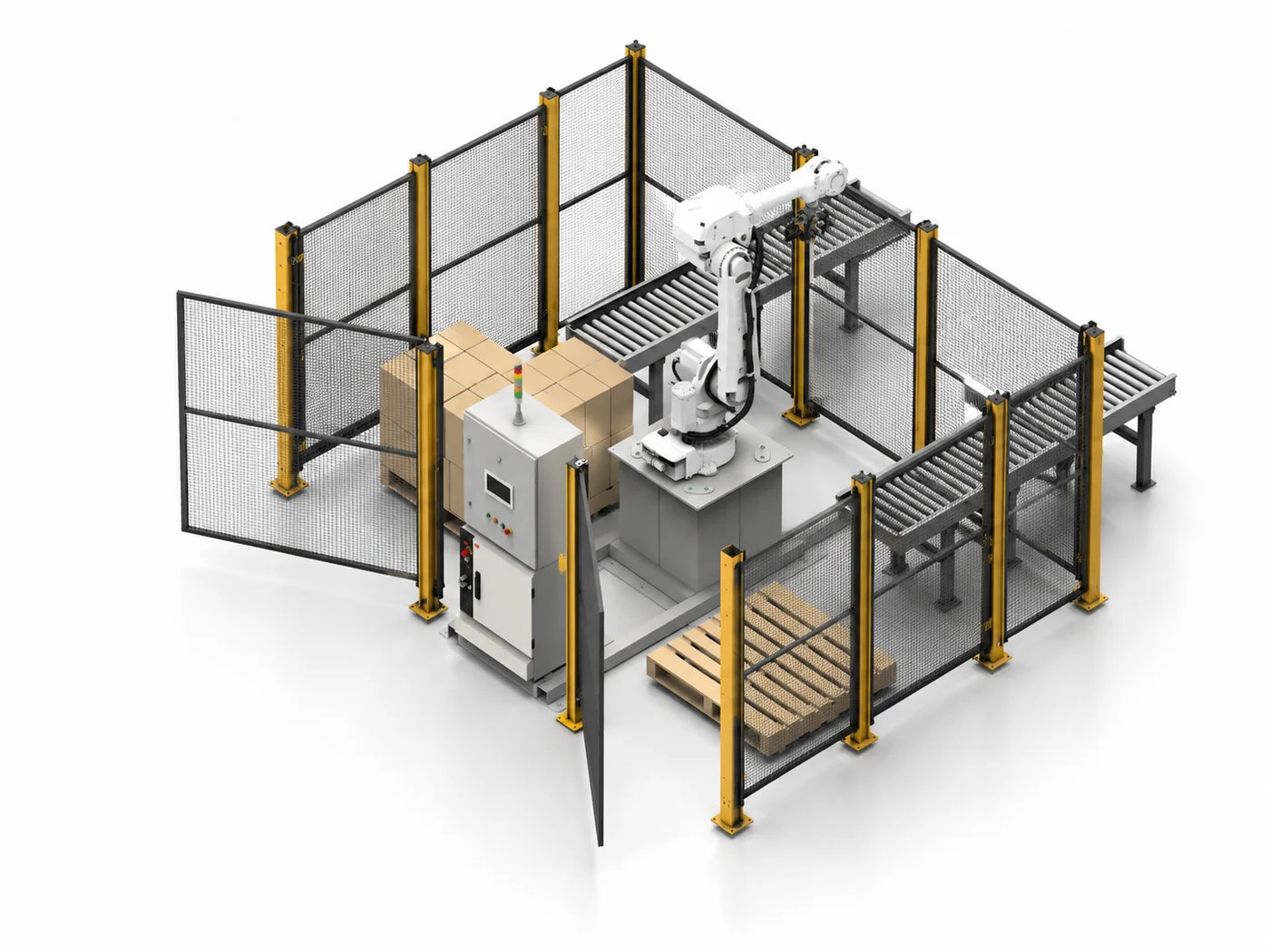 Two-in / two-out cell layout